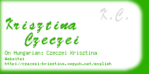 krisztina czeczei business card